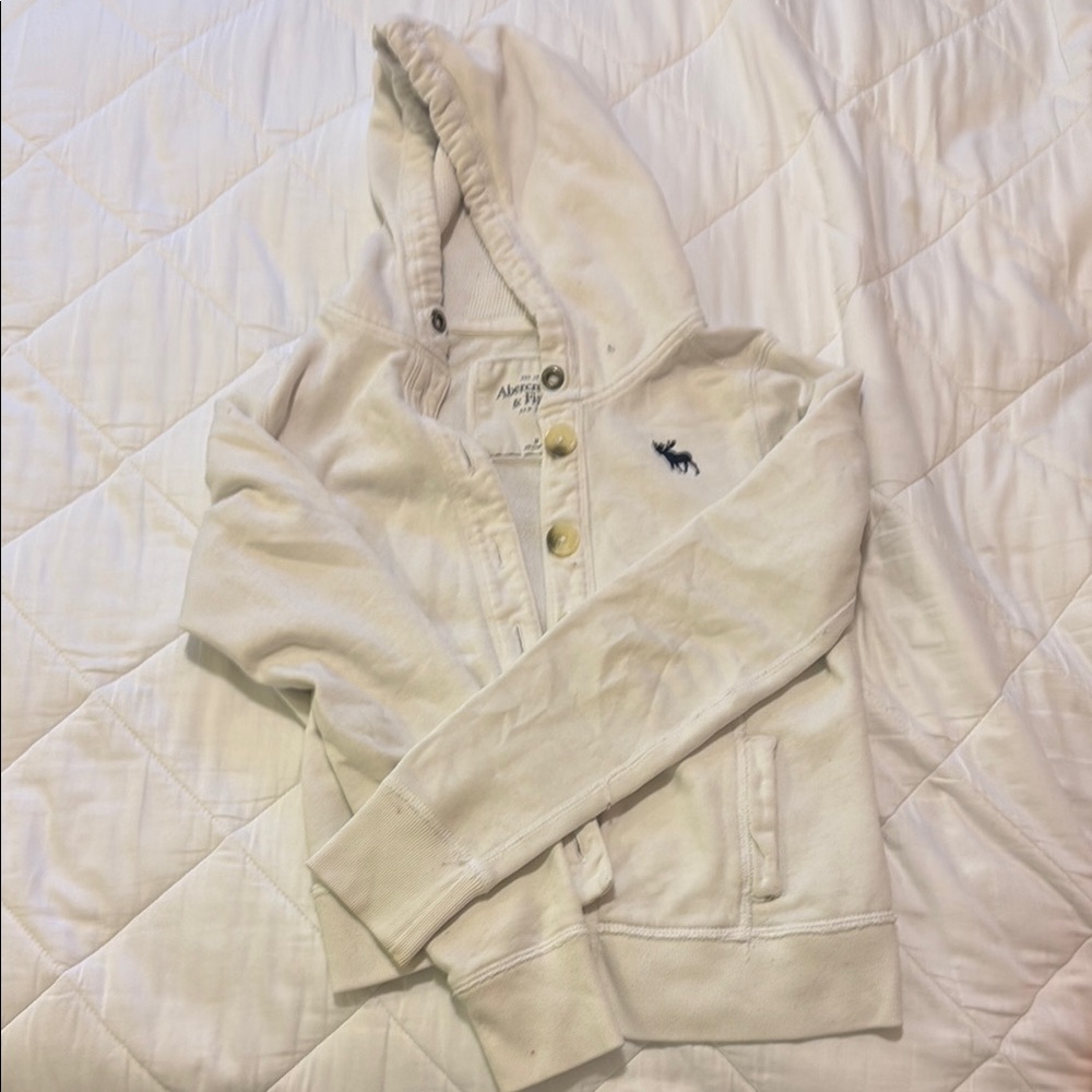 Abercrombie & Fitch Cream Hoodie